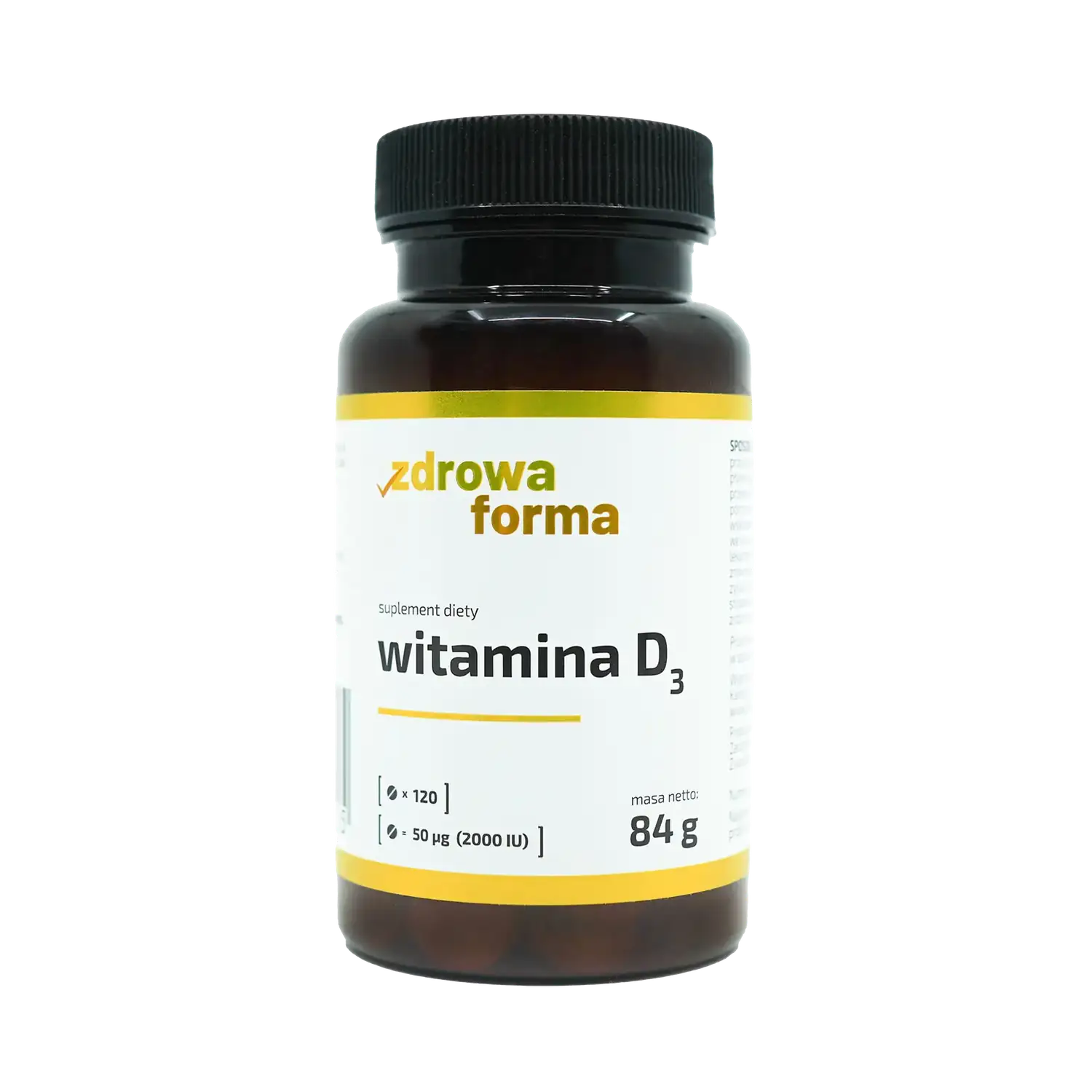 Witamina D3 Maxi - Wzmacnia Odporność - 120 tabletek 2000 IU